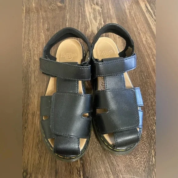 Dr. Martens Black Fisherman Sandals